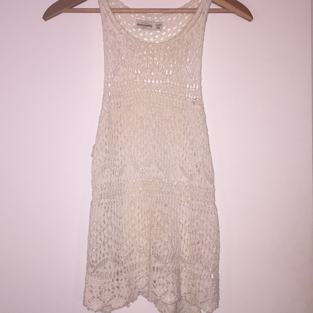 Crochet knit tank top